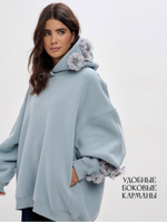 Худи гипер с цветами