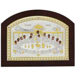 Тайная Вечеря. Икона в серебряном окладе.