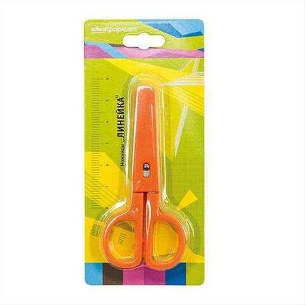 Ножницы детские 13,5 см, schoolФормат, линейка,  симметричные