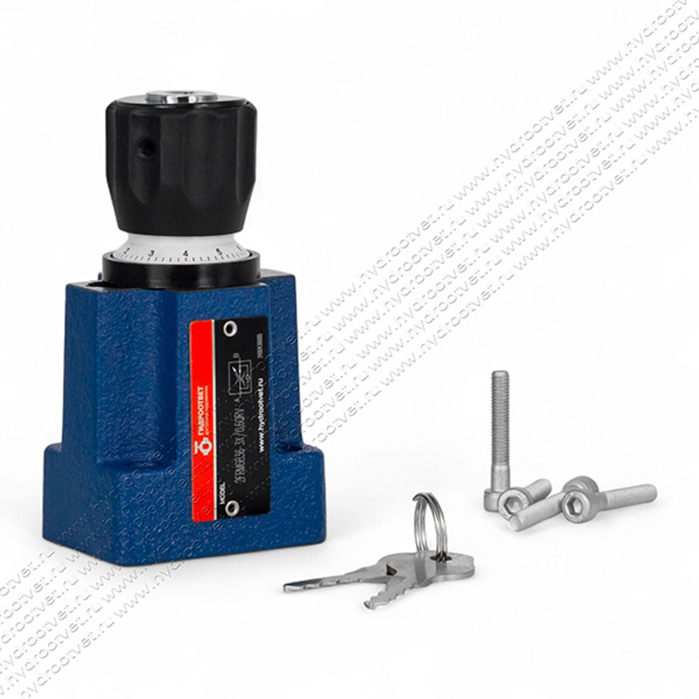 2FRM6B36-3X/0,6QRV - Регулятор расхода Ду 6 для монтажа на плиту, номинальный расход 0,6 л/мин, B = без доп. канала (стандарт), обратный клапан - есть