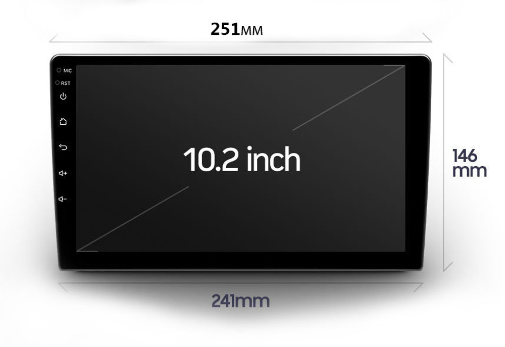 Магнитола без рамки (экран 10") - Carmedia OL QLed, Android 12, TS10, CarPlay, 4G SIM-слот