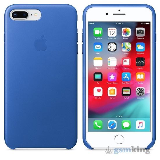Leather Case iPhone 8/7 Plus Electric Blue «Синий аргон»