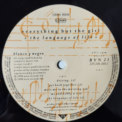 Винтажная виниловая пластинка LP Everything But The Girl The Language Of Life (Germany 1990)