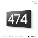 Номер на дверь 474, табличка на дверь для офиса, квартиры, кабинета, аудитории, склада, черная 120х70 мм, Айдентика Технолоджи