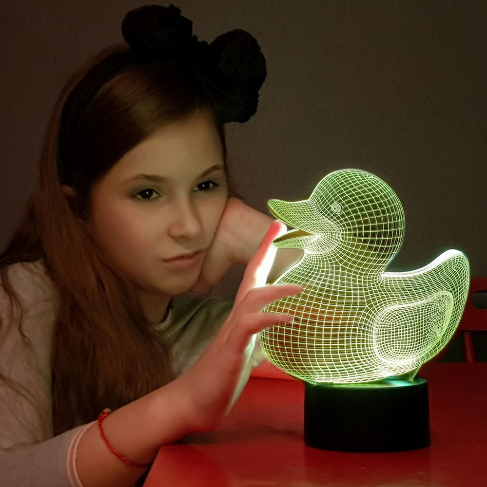 Ночник детский 3D Светильник Уточка