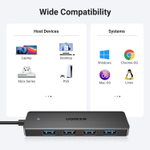 USB 3.0 4 port HUB, 1m UGREEN 35574