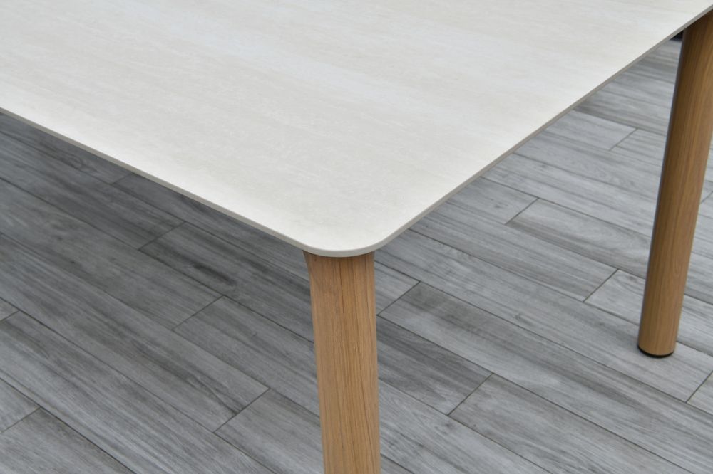 "Кейптаун" стол обеденный из алюминия, столешница из искусственного камня