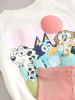 Толстовка и легинсы в комплекте для девочки Next E53-935, Персиковый, Молочный