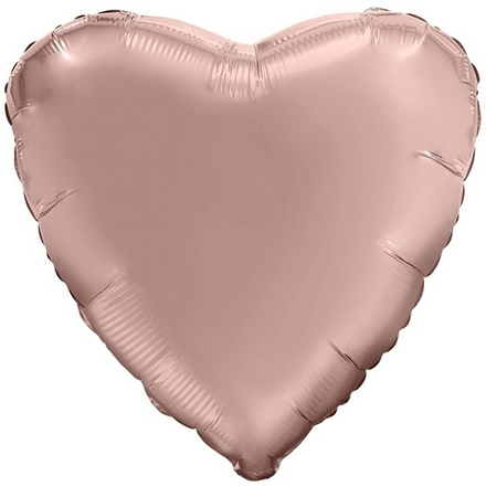 Шар "Сердце" Металлик Розовое золото 70 см