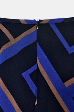 ZARA ЮБКА МИДИ АСИММЕТРИЧНОГО КРОЯ С ПРИНТОМ, РАЗНОЦВЕТНЫЙ