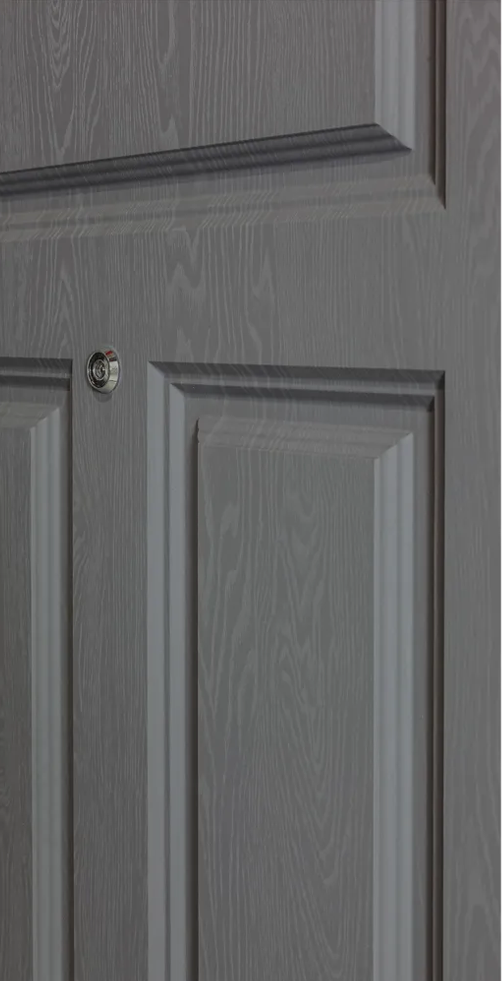 Входная дверь с шумоизоляцией STR MX - 29 Ясень графит / Лучи Шампань (кремовый матовый, без текстуры)