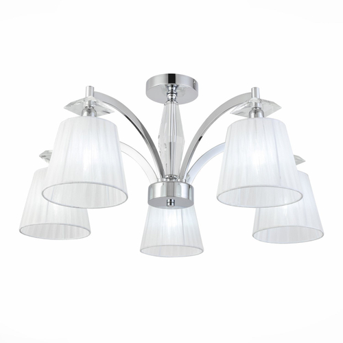 SL1756.102.05 Светильник потолочный ST-Luce Хром/Светло-серый E14 5*40W