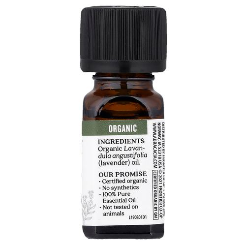 Aura Cacia, Чистое эфирное масло, органическая лаванда, 7,4 мл (0,25 жидк. унц.)