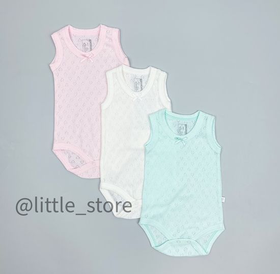 Боди-маечки ажурные (Ментол, Молочный, Нежно-розовый)