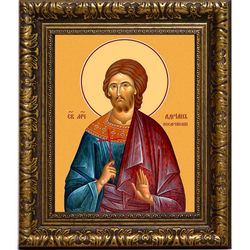 Адриан Ванейский, Кесарийский (Палестинский) мученик. Икона на холсте.