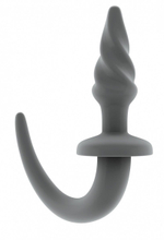 Серая анальная пробка SONO №10 с ручкой (Цвет: серый)