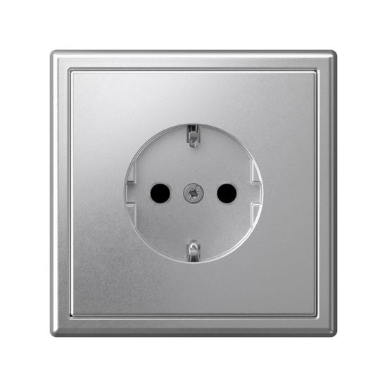 Розетка ArtGallery 16А с заземл. со шторками быстрозажим. клем. механизм алюм. SE GAL000345S