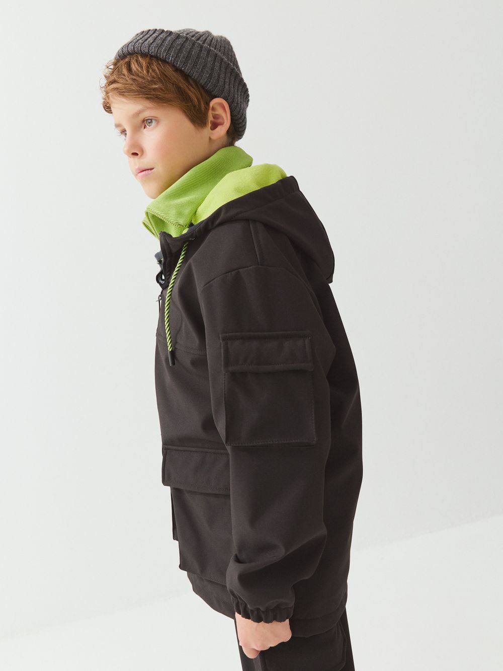 Куртка Softshell демисезонная "Уголь" 7+