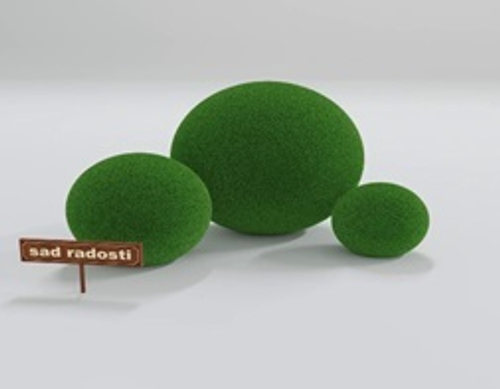 Фигура с искусственным озеленением “Шар” 0,8м