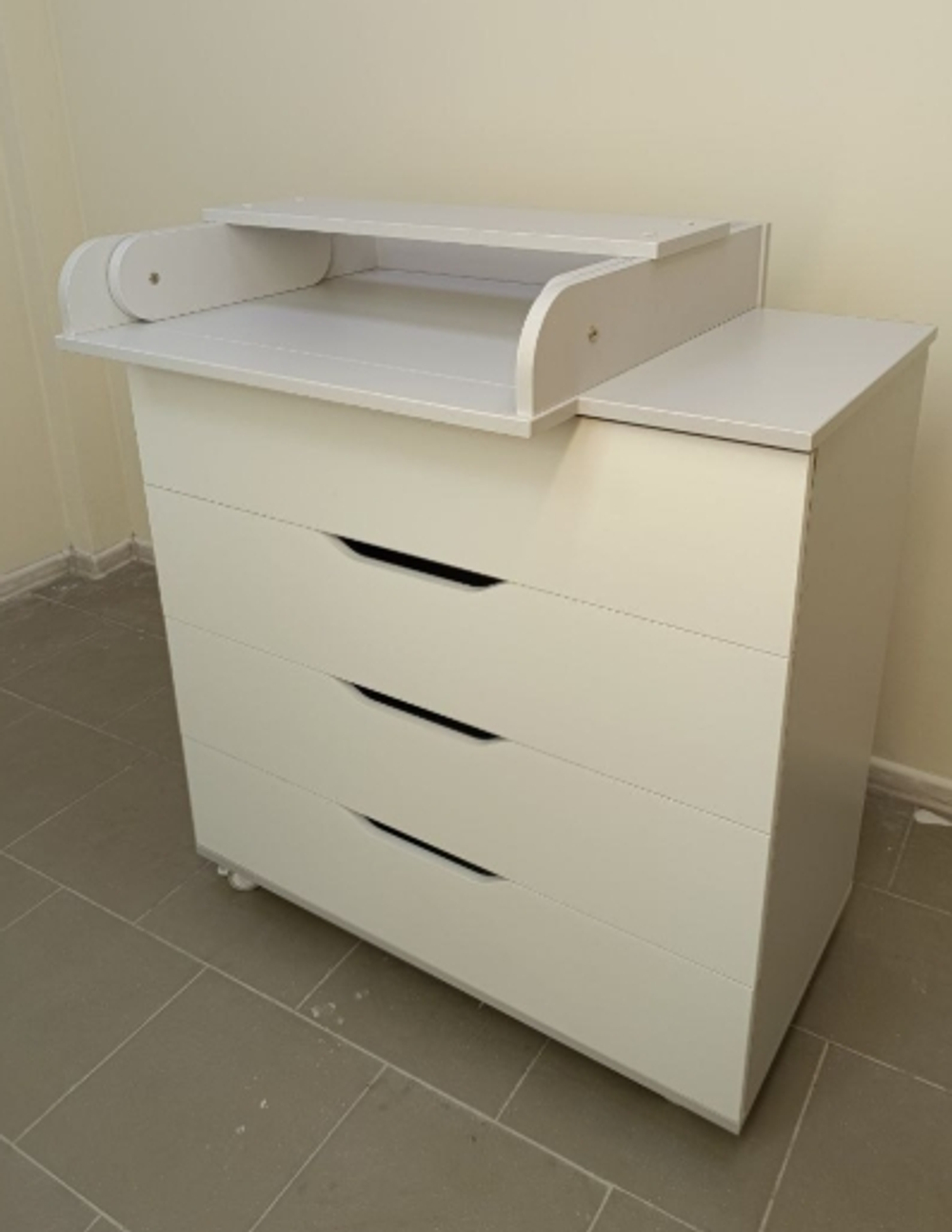 Пеленальный комод ИНКАНТО-ЮГ ,белый, белый\дуб, серый