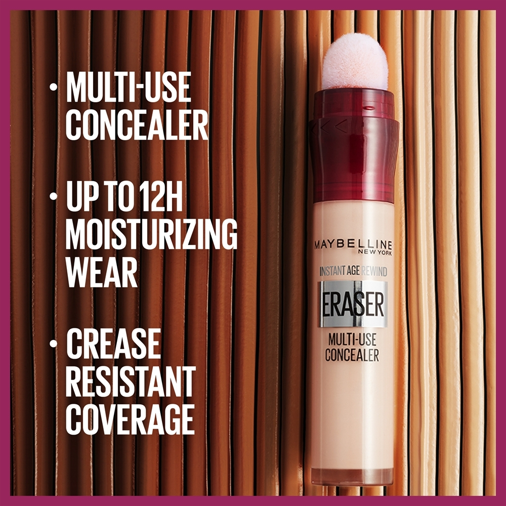 MAYBELLINE NEW YORK Instant Anti Age Eraser - Жидкий консилер с губчатым аппликатором, 6,8 ml