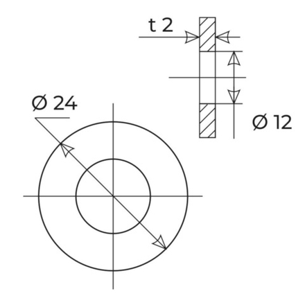 Прокладка резиновая MasterProf, 3/4