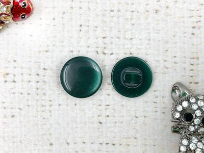 Пуговицы блузочные на ножке "карамелька", d 1,5 см, тёмно-зелёный