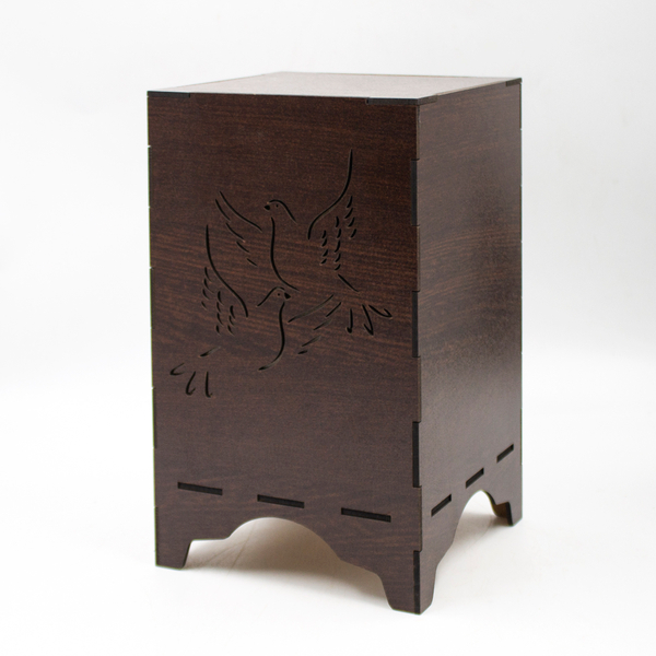 Урна для праха «Эконом-1» венге гравировка Голуби