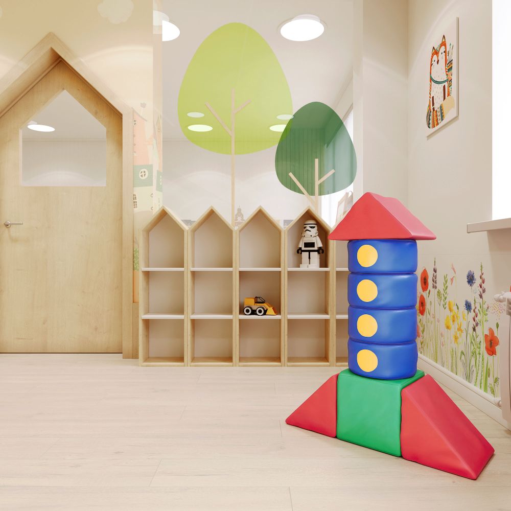 Мягкий игровой комплекс Romana «Ракета» (серо-бежевый)