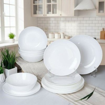 Столовый набор 18 предметов "Дэй" белый 18FLYGP85756 (WHITE)