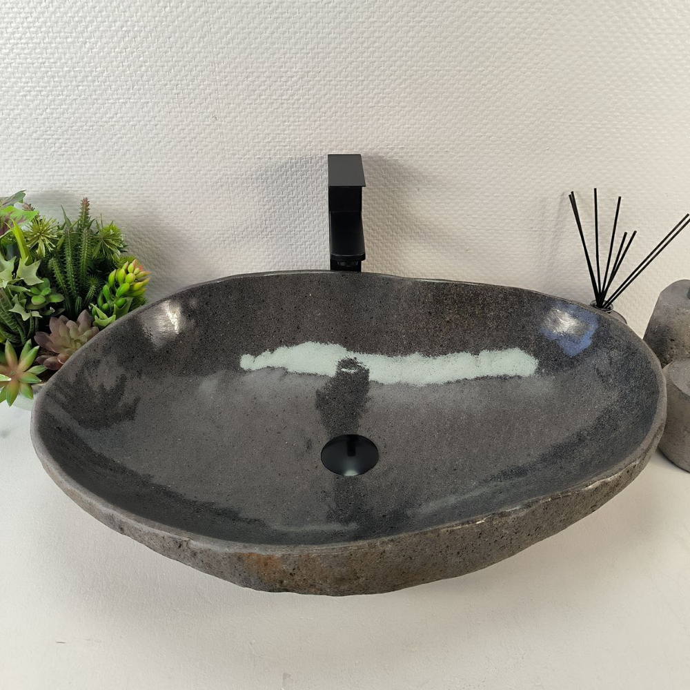 Раковина из речного камня RS-65393 65*46*15 0863