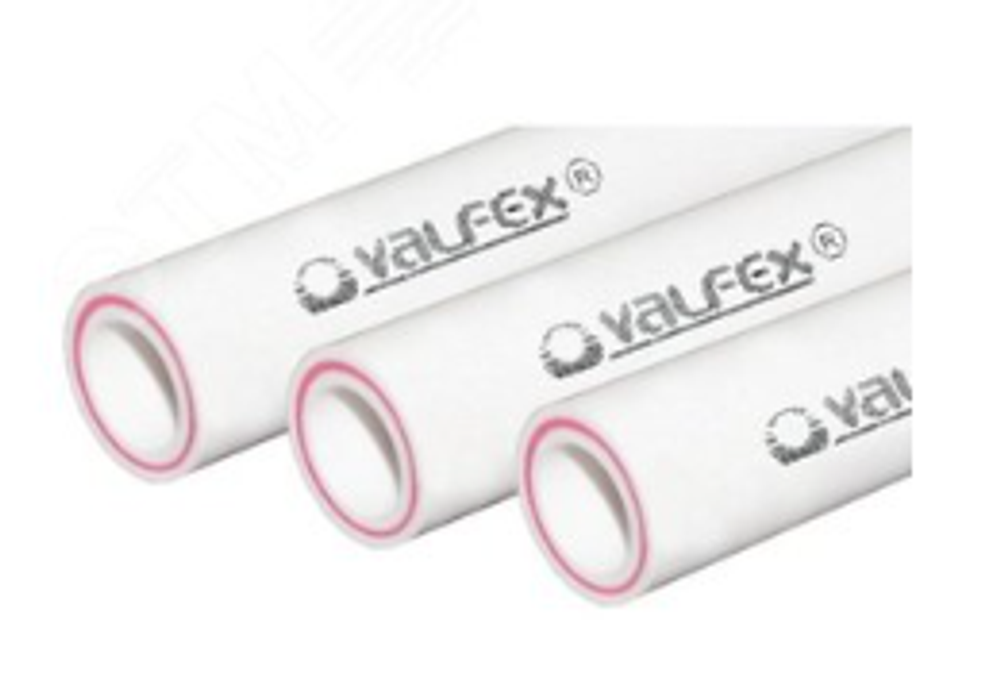 214_ Труба полипропиленовая 25x3.5 SDR 7.4 PN 20 PPR армированная стекловолокном белая, хлыст 4м арт. 10105025 Valfex