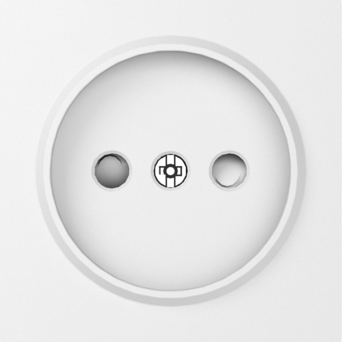 Накладка для розетки без заземления, со шторками 16A 250 В~, матовый белый, серия A07