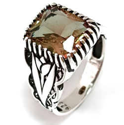 "Эстерелла" - кольцо из серебра с черным покрытием