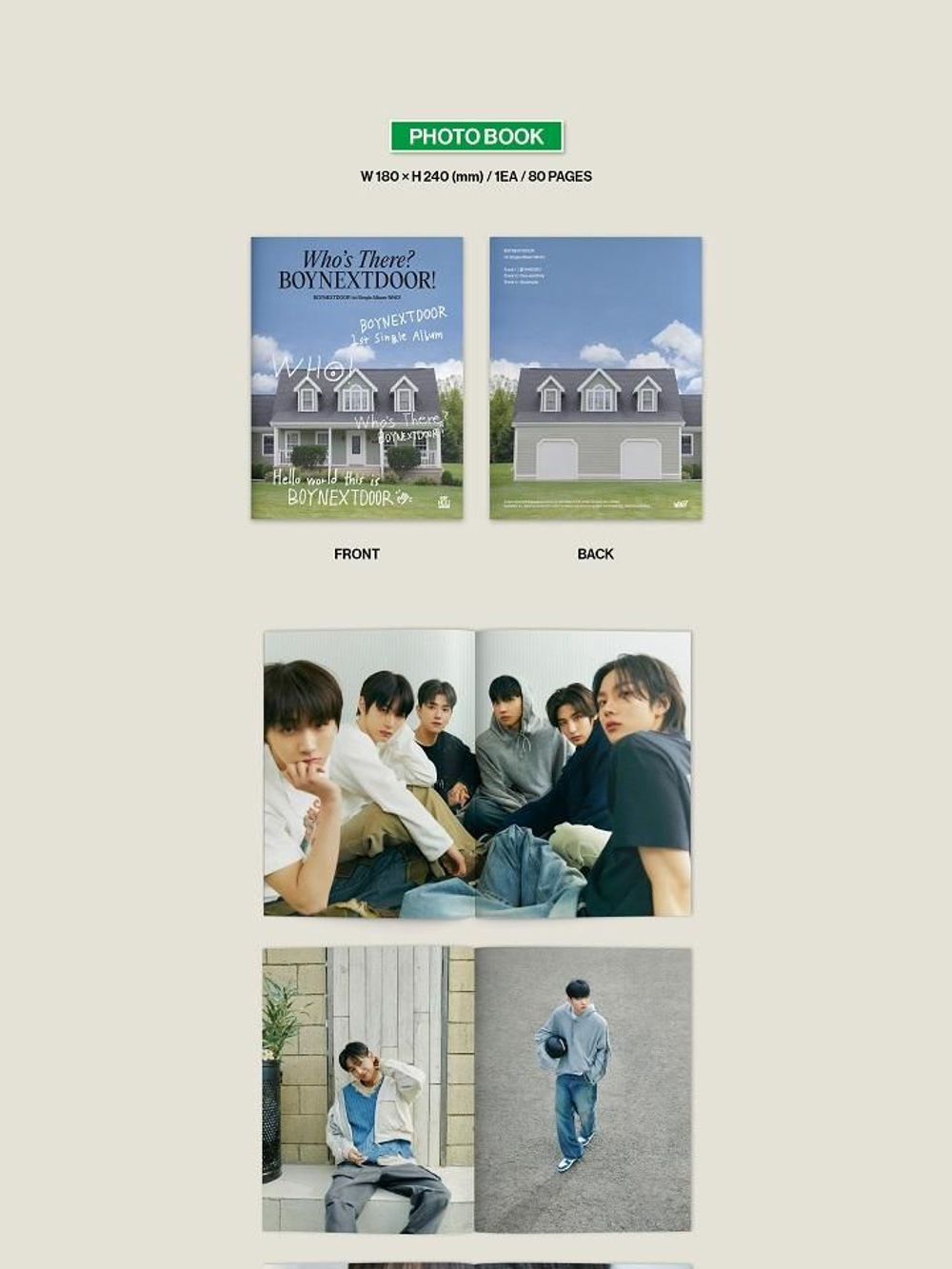 Альбом BOYNEXTDOOR - WHO! 1st Single Album 2 Version SET