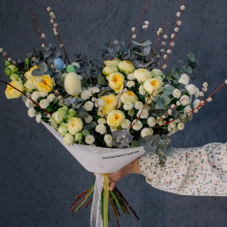 169. Светлый букет с вербой