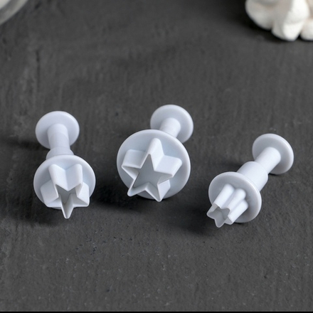 Набор плунжеров Звездочки 3 шт, d 11мм, 8мм, 5 мм