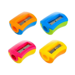 Точилка Basir, одинарная, серия "Изгиб", двухцветная, закругленный корпус, размер 3*2 см