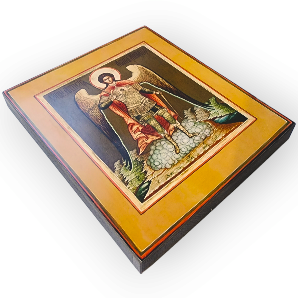 Архангел Михаил деревянная икона на левкасе