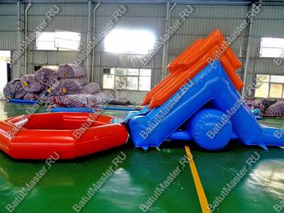 Надувная водная горка "Пляжная", 9*3*3 м, герметичная