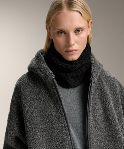 Oysho Снуд из искусственной овчины, черный