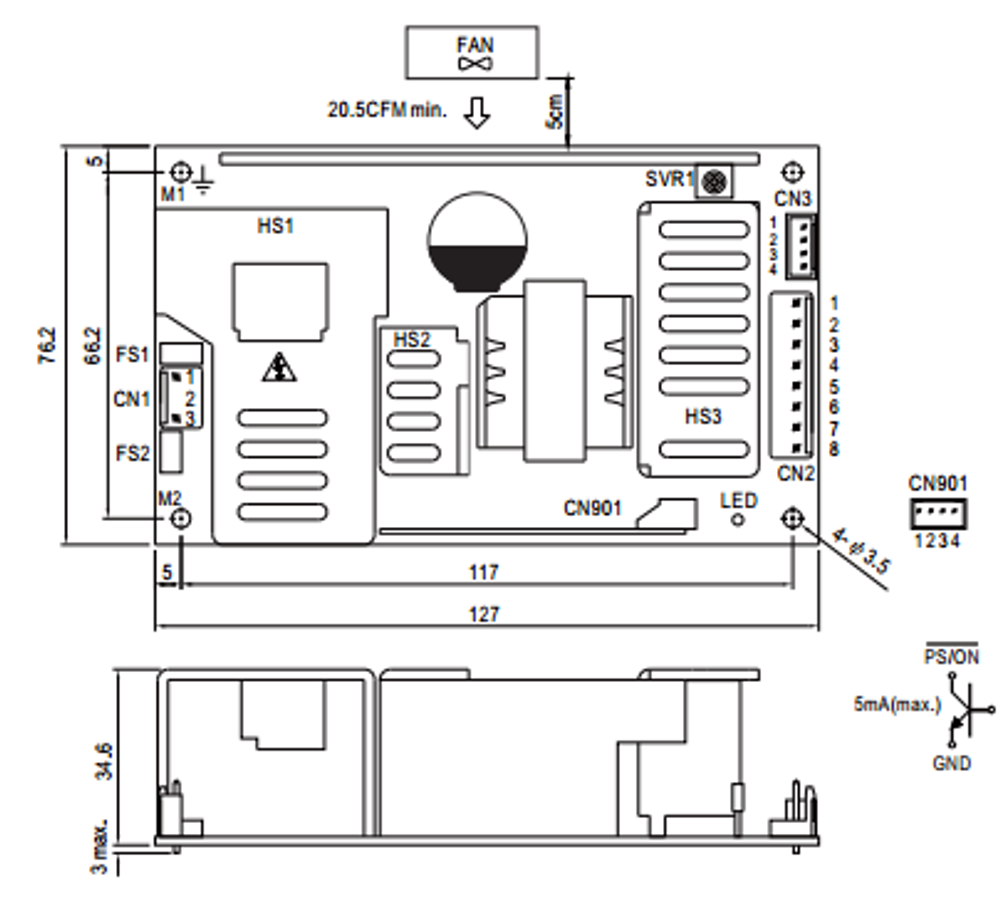 Преобразователь AC-DC сетевой Mean Well RPS-160-12