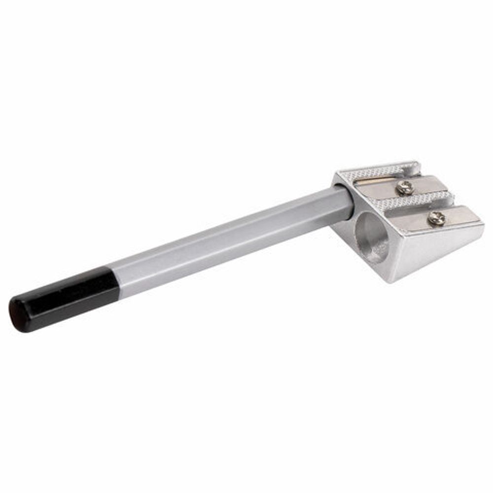 Точилка BRAUBERG "Style", металлическая клиновидная, 2 отверстия для чернографитных карандашей (в том числе утолщенных), 222486