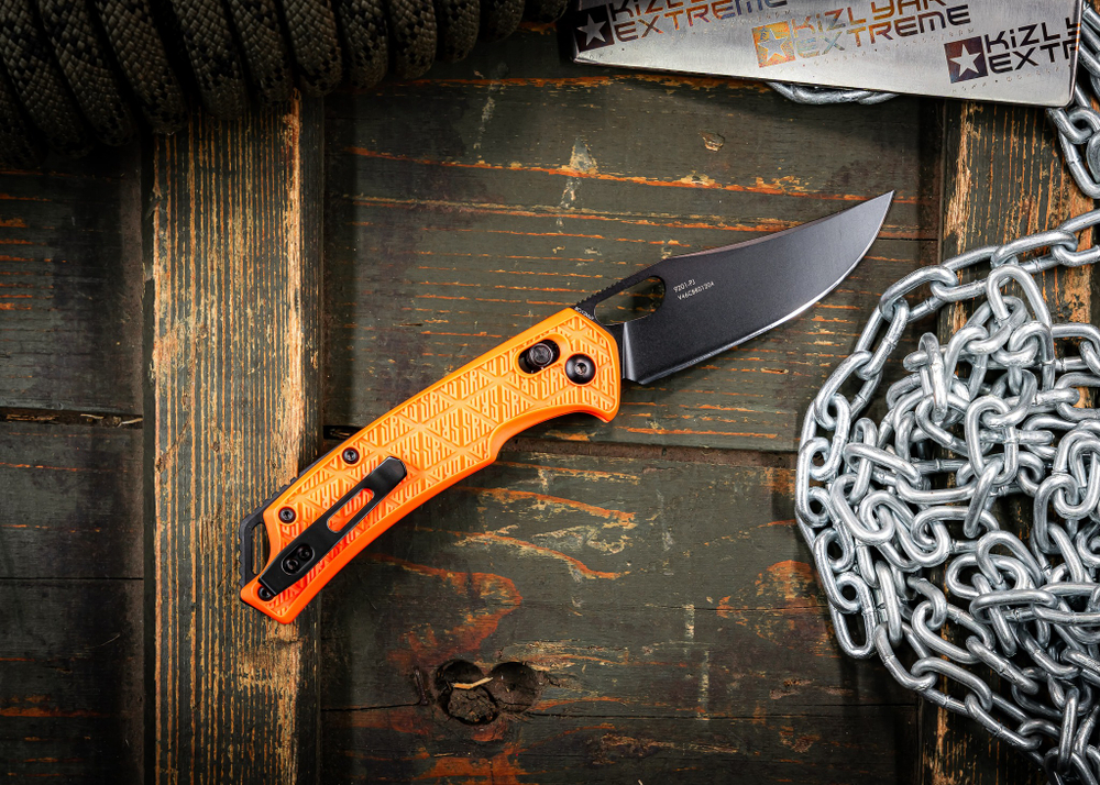 Складной нож SRM 9201-PJ BlackWash сталь 8Cr13MOV рукоять Orange FRN