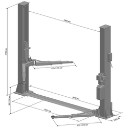 SIVIK ПГА-4000-НС Подъёмник двухстоечный электрогидравлический, 4 т