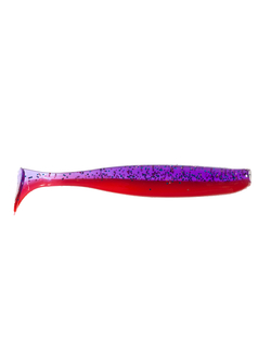 Приманка ZUB-IZI 99мм(4")-4шт, (цвет 021) фиолетовый верх -красный низ