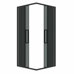 Душевой уголок Grossman Cosmo 300.K33.02.8080.21.10 80x80 стекло тонированное/профиль черный матовый
