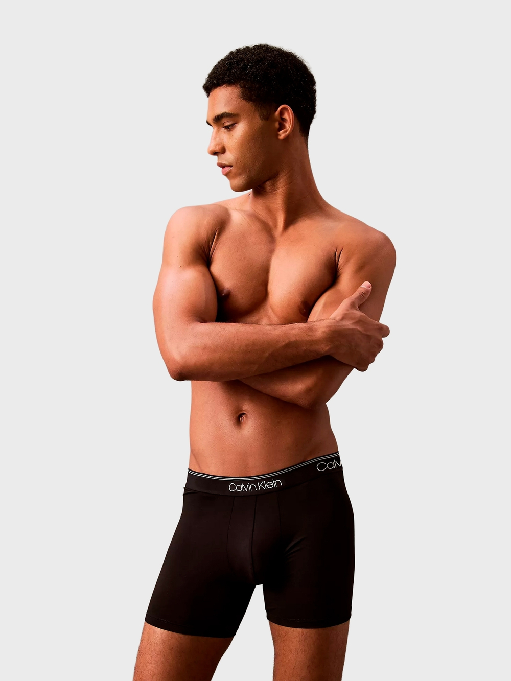 Мужские трусы боксеры-брифы Calvin Klein Micro Stretch 3-Pack Boxer Brief Black