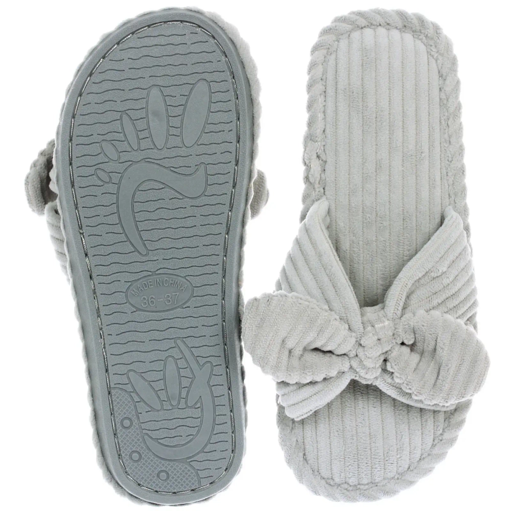 Тапочки женские домашние «COZY», цвет серо-голубой, р-р 36-37