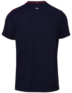 Теннисная футболка Fila Gabriel - navy/fila red
